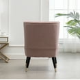 thumbnail image 5 of Roundhill Furniture Elon Contemporary Velvet Upholstered Accent Chair, Pink, 5 of 13