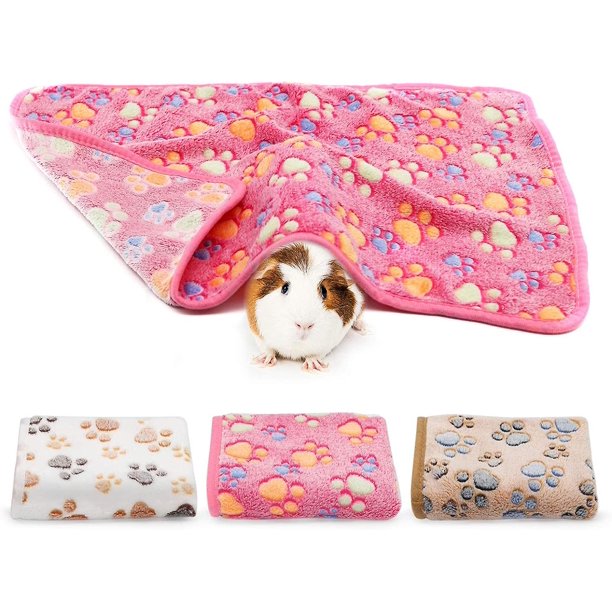 Manta de conejillo de Indias, 3 piezas de animales pequeños, manta de forro polar suave y cálida, cojín para dormir para mascotas, funda de cojín, manta de franela, hámster, conejillo de indias, conejo, perro, gato, mi vecino, Totoro, erizo ACTIVE Biensenido a ACTIVE