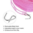 thumbnail image 4 of Unique Bargains 26.24ft Nylon Portable Clothesline Windproof Non Slip Washing Line, Pink 2 Pack, 4 of 5