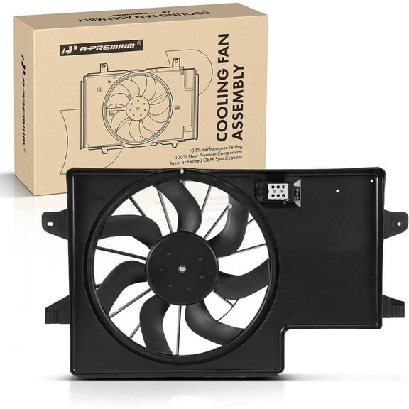 A-Premium Engine Radiator Cooling Fan Assembly Compatible with Ford Focus 2008 2009 2010 2011 2.0L, with Motor, A/C