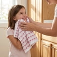 thumbnail image 6 of Unique Bargains Checkered Cotton Soft Absorbent Hand Towel Pink 2pcs 29" x 13", 6 of 7