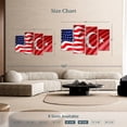 thumbnail image 4 of Elephant Stock Usa And Turkey Flags Wall Art - Horizontal Multi Panel Canvas - Living Room Wall Decor - Flags Multi Panel - Blue And White Decor - 52" x 32", 4 of 8