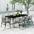 thumbnail image 1 of vidaXL 9 Piece Garden Dining Set Anthracite, 1 of 4