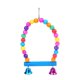 thumbnail image 1 of Natural Wooden Colorful Hanging Swings Perch Stand Bird Supplies With Bells For Hamsters Gerbils Rats Parrots He Qiyong unisex, 1 of 2