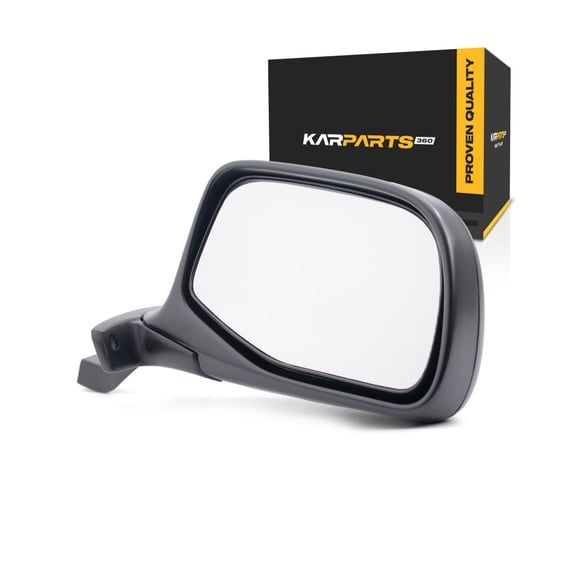 For Ford Bronco 1992 93 94 95 1996 Door Mirror Passenger Side | Manual | Non-Heated | Manual Folded | Paddle Design | Chrome/Black | FO1321152 | F7TZ17682DAA