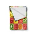thumbnail image 2 of Collage Soft Flannel Fleece Throw Blanket, Square Composition of Healthy Cucumber Watermelon Broccoli Carrot Vegetables, Cozy Plush for Indoor and Outdoor Use, 60" x 80", Multicolor, by Ambesonne, 2 of 5