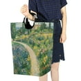 thumbnail image 4 of Yayeee Freestanding Laundry Hamper with Handle Collapsible Large Storage Basket for Clothes, Art Garden Scene, 4 of 7