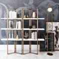 thumbnail image 2 of TOV Furniture Bibliothèque en Métal de Transition Kupa 71"H en Laiton/blanc, 2 of 8