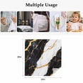 thumbnail image 4 of Black Marble Cloth Napkins, Luxury Gold White Abstract Cracks Artwork Washable and Reusable Dinner Napkins Set of 8, Table Napkin for Kitchen Party Birthday Wedding Hotel Housewarming 20"x20", 4 of 8