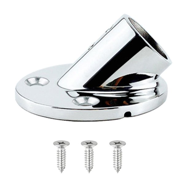 Accesorio de pasamanos para barcos 30/45/60/ Base redonda de acero inoxidable 316 22/25 mm 25 mm + Cola Montaje de pasamanos de barco marino
