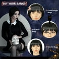 thumbnail image 6 of Lakihair Black Pigtail Wig with Bangs Party Events Cosplay Long Straight Wig for Women, 6 of 9