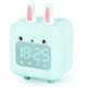 thumbnail image 1 of Reloj despertador digital para niños, conejo con luz nocturna, temporizador y repetición, reloj de noche recargable por USB para niñas, niños, dormitorio, regalo escolar, verde, 1 of 1