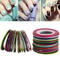 thumbnail image 4 of UDIYO 30 Pcs Mixed Color Roll Striping Tape Line DIY Nail Art Tips Decoration Sticker, 4 of 7