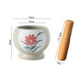 thumbnail image 2 of Multifunctional Seasoning Pounder Ceramic Manual Spice Bowl Mortar and Pestle Set Herb Grinder, 2 of 4