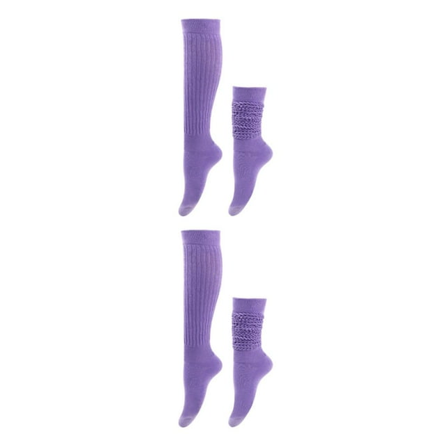 Decodeary 2piece Enjoy Easy-wearing And Breathability With Slouch Socks Designed Light Purple 2Set