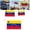 E13_Venezuela Multicolor 17x11.8in, variant on ERTZAE Venezuela Hand Held Flag,flags on sticks,yard flags with pole,Hand Held Stick Flags for Patriotic,Parades Parties National Flags,mini flag,flags outdoor decorations,sports event flags bulk