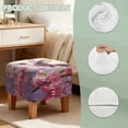 thumbnail image 7 of SCRAWLGOD Hummingbird Peach Blossom Print Ottoman Cover Stretch Square Ottoman Slipcover for Foot Stool, Anti-Scratch Folding Storage Furniture for Living Room with Nonslip Elastic Bottom, 7 of 7