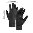 thumbnail image 3 of Polyester Sports Gloves, Anti-Slip Waterproof, Touchscreen, 3-Layer Warm, for Running Cycling Fishing, Black, M/L/XL, 2 Pairs, 3 of 8