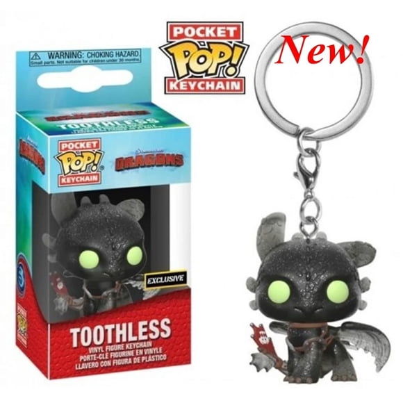 New FUNKO Pocket Keychain http Dragons Keychains Black Dragon Toothless Action Figure Toy for Pendant
