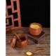 thumbnail image 4 of 2 cajas de madera para sal, salero con tapa y cuchara, caja de sal redonda, recipiente para sal, diseño de esquinas redondeadas, para sal, azúcar, té, café, especias, cocina, 4 of 4