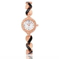 thumbnail image 2 of Xinyolin Rhinestone Round Dial Leaf Linked Thin Strap Watch, Fashion Women's Quartz Wrist Watch, 2 of 8