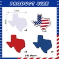 thumbnail image 2 of Notas adhesivas Gilprop Texas Shape, 8 blocs, 240 hojas, rojo, azul y blanco, 2 of 6