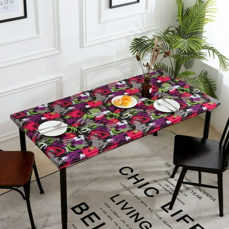 

Abtel Tablecloth Covers Table Cloths Home Decor Cotton Linen Washable Rectangle Elastic Edge 27# 61*122cm