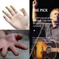 thumbnail image 1 of keepw 4pcs Guitare Fingertip Protection Pic Fingertip Guitare Acoustique Banjo Plectrum Or, 1 of 7