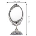 thumbnail image 3 of Shisuyan Antique Decorative Tabletop Mirror Metal Swivel Makeup Mirror with Stand, 3 of 8