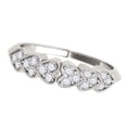 thumbnail image 3 of Aonejewelry 0.07 Ctw. Classy Heart Shaped Diamond Wedding Band In 10K White Gold, 3 of 4
