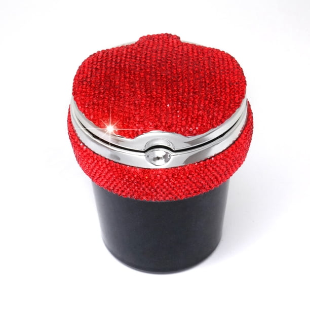Cenicero De Diamante Para Coche Con Luz Led, Cenicero Portátil Multifuncional Para Coche, Accesorios Para Interior De Coche Minnieouse VI009000-02