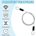 thumbnail image 4 of 3/16" Dia Vinyl Coated Stainless Steel Cable with Loops, 5 Pcs 5 ft (60") Lock for Outdoor Stage Lighting, Clear, 4 of 7