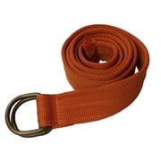 Military Web Belt - Expedition Type with D-Ring Closure.Orange-length 44"