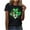Black, variant on Lovzfmll Women's St. Patrick‘s Day Print Pullover, Short Sleeve Casual Round Neck Top, Festive Soft Tee