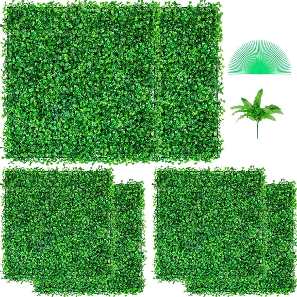 Panel de boj artificial VEVOR, 6 unidades, 50 x 50 cm, 4 cm, protegido del sol