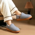 thumbnail image 4 of Pmoiste Women's Memory Foam House slippers Closed Back Comfy Warm Plush Winter Wedge Slipper, 4 of 7
