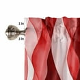 thumbnail image 5 of Hokiten Rod Pocket Curtain Valance, Red Striped Farmhouse Window Valance for Living Room, Bedroom, Kitchen Modern Gradient Geometric Ripple Stripes 60"W x 18"L, 5 of 8