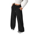 thumbnail image 7 of OYXSER Kids Sweatpants for Boys Open Bottom Straight Leg Drawstring Elastic Waist Pockets, Black 9-10Y, 7 of 7