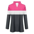 thumbnail image 3 of Huaizzzy T-Shirt Uni à Manches Longues Col en V pour Femmes, Mode Été, 3 of 3