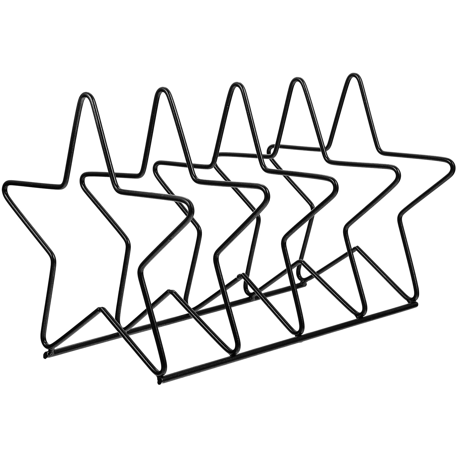 Bestonzon Vinyl Record Display Rack Star File Folder CD Collection Display Rack Book Rack