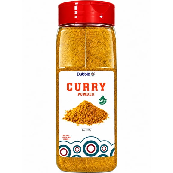 Salt-Free Curry Powder Seasoning - 8 oz. ⦾ Non GMO, Kosher, Halal, and Gluten Free ⦾ Dubble O Brand