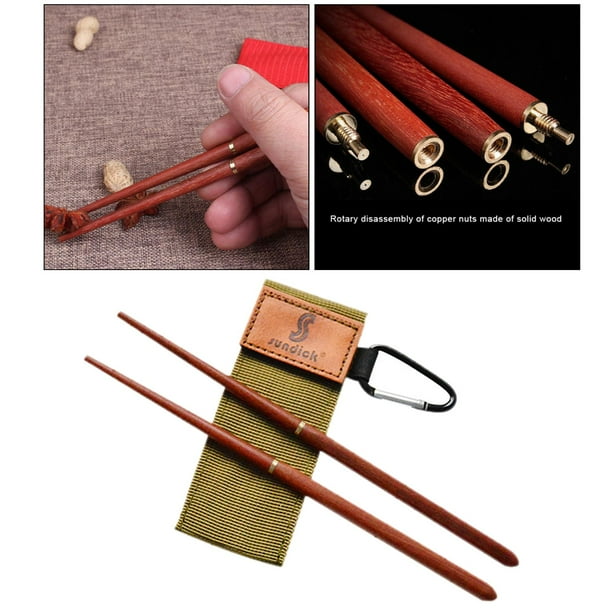 Palillos de Plegables con Bolsa de Almacenamiento, Vajil Al para Picnic, Camping, , Pesca, Mochilero, Pya Verde perfecl Palillos plegables