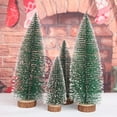 thumbnail image 7 of Dserfhy Mini Christmas Trees Snow Frost Flocked Bottle Brush Tree with Wooden Base Small Artificial Xmas Tree for Winter Holiday Tabletop Decor, 7 of 7