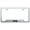 Brushed Chrome, variant on Jeep License Plate Frame - Laser Etched Cut-Out Frame - Black
