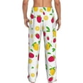 thumbnail image 3 of Picia Strawberry and Lemon Mens Soft Woven Cotton Elastic Waistband Sleep Pajama Pant Lounge Sleep Pant With Pockets And Drawstring-XX-Large, 3 of 9