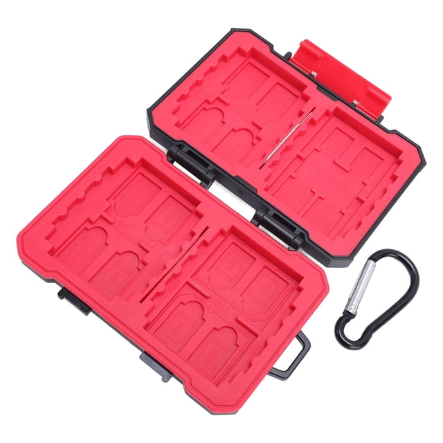 Étui pour Carte Mémoire, Étui de Rangement Portable Résistant à la Pression, Doublure en Caoutchouc Résistante à l'Eau, Sécurisé, Multi-Emplacements pour Cartes XQD