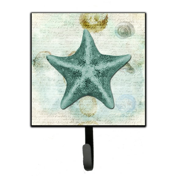 Carolines Treasures SB3043SH4 Beach Asteroidea Sea Star Starfish Teal Leash or Key Holder Single Hook multicolor