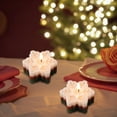 thumbnail image 5 of 3 Pcs Christmas Snowflake Candles Decorations Winter Trendy Candles Snowflake Shaped Wax Aesthetic Gifts for Christmas Home Birthday Wedding Table Party Decorations Party Supplies, 5 of 6