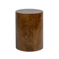 thumbnail image 4 of Coffee Tables Nebula 20" Accent Oval Pillar Side Table, Medium Brown Walnut Burl Wood,End Tables, 4 of 11