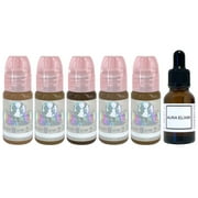 Perma Blend Sweet Lip Set Pigment Sets Kit Permanent Makeup Microblading Micropigmentation Professional Permablend Pigments Bundle with Aura Elixir Aftercare